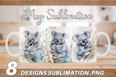 Mug Wrap Koala Mother Day Sublimation artnoy 