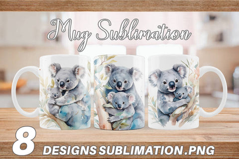 Mug Wrap Koala Mother Day Sublimation artnoy 