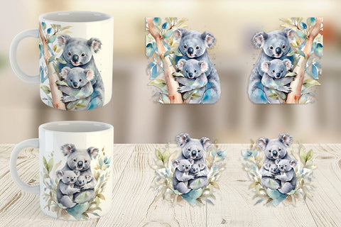 Mug Wrap Koala Mother Day Sublimation artnoy 