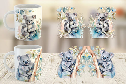 Mug Wrap Koala Mother Day Sublimation artnoy 