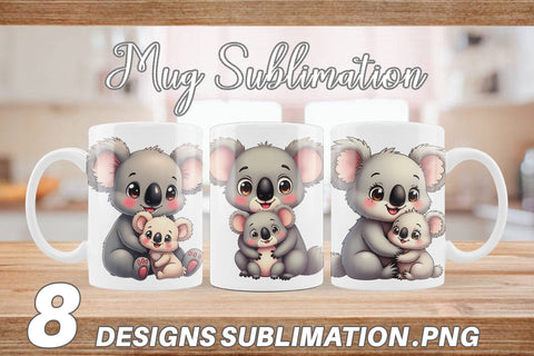 Mug Wrap Koala Mother's Day Sublimation artnoy 