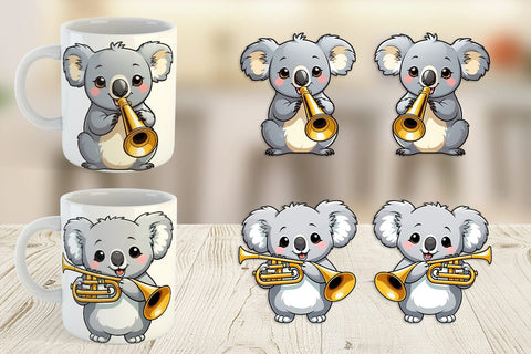 Mug Wrap Koala New Year Sublimation artnoy 