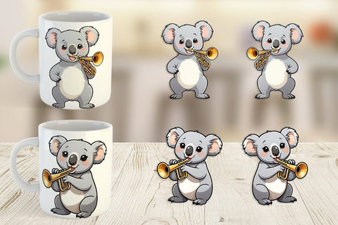 Mug Wrap Koala New Year Sublimation artnoy 