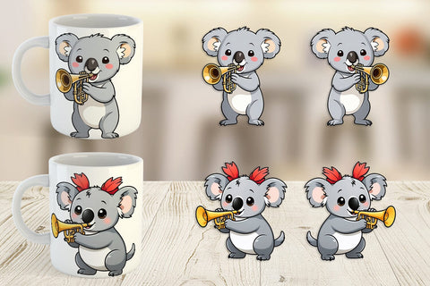 Mug Wrap Koala New Year Sublimation artnoy 