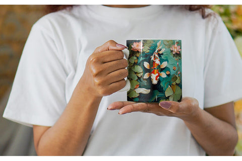 Mug Wrap Koi Fish Sublimation artnoy 