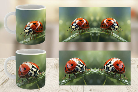 Mug Wrap Ladybug on grass Sublimation artnoy 