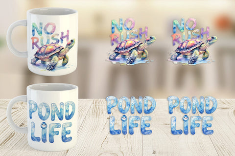 Mug Wrap Lazy Frog Zen Sublimation artnoy 