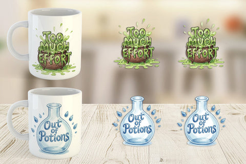 Mug Wrap Lazy Witch Sarcastic Quote Sublimation artnoy 