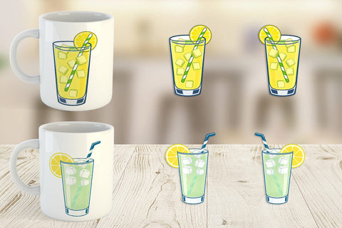 Mug Wrap Lemonade Glass Sublimation artnoy 