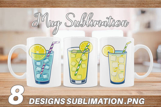 Mug Wrap Lemonade Glass Sublimation artnoy 