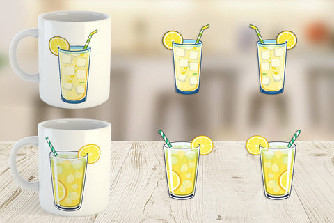 Mug Wrap Lemonade Glass Sublimation artnoy 