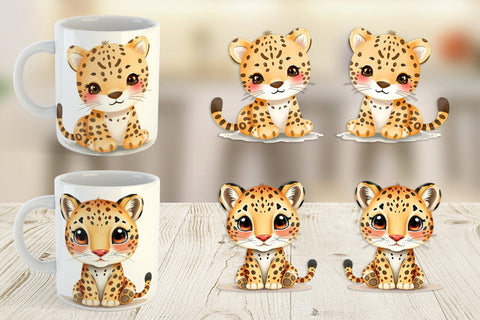 Mug Wrap Leopard Wildlife Sublimation artnoy 