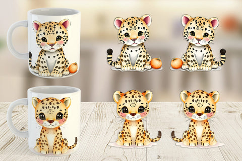 Mug Wrap Leopard Wildlife Sublimation artnoy 
