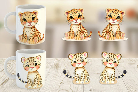 Mug Wrap Leopard Wildlife Sublimation artnoy 