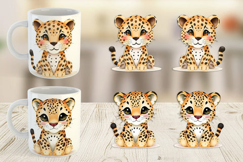 Mug Wrap Leopard Wildlife Sublimation artnoy 