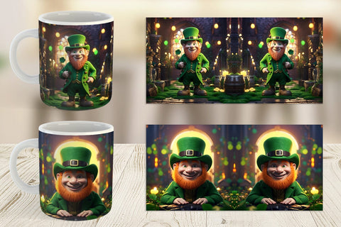 Mug Wrap Leprechaun Patrick's Day Sublimation artnoy 
