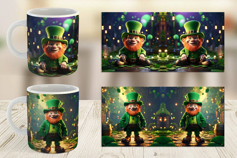 Mug Wrap Leprechaun Patrick's Day Sublimation artnoy 