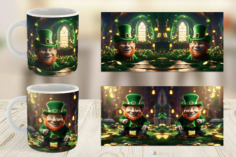 Mug Wrap Leprechaun Patrick's Day Sublimation artnoy 