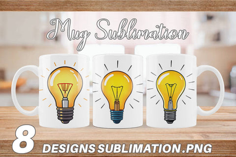 Mug Wrap Light Bulb Sublimation artnoy 