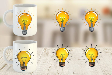 Mug Wrap Light Bulb Sublimation artnoy 
