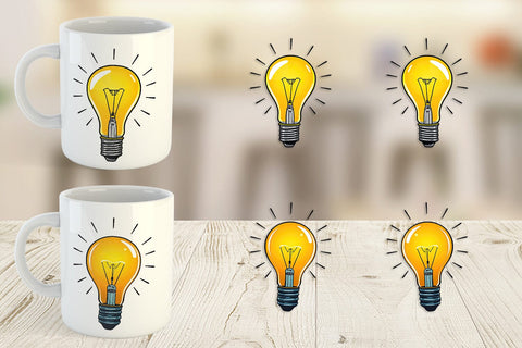 Mug Wrap Light Bulb Sublimation artnoy 