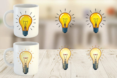 Mug Wrap Light Bulb Sublimation artnoy 