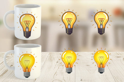 Mug Wrap Light Bulb Sublimation artnoy 