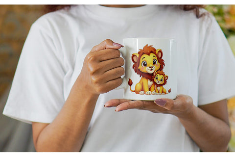 Mug Wrap Lion Mother's Day Sublimation artnoy 