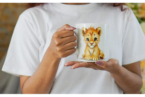 Mug Wrap Lion Wildlife Sublimation artnoy 