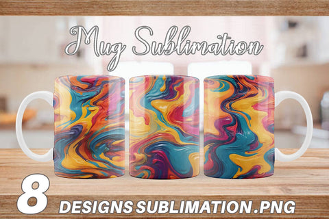 Mug Wrap Liquid Multicolor Sublimation artnoy 