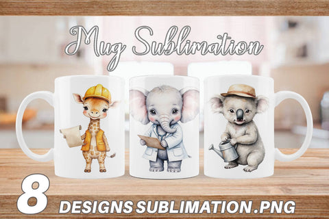 Mug Wrap Little Animal Jobs Sublimation artnoy 
