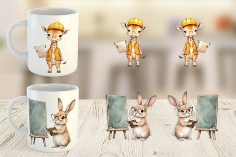 Mug Wrap Little Animal Jobs Sublimation artnoy 