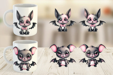 Mug Wrap Little Bat Sticker Sublimation artnoy 