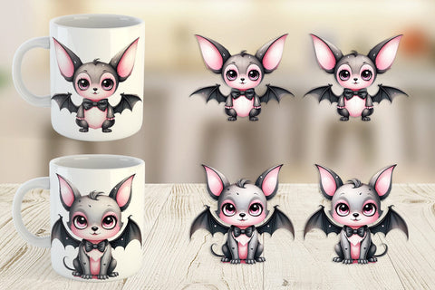 Mug Wrap Little Bat Sticker Sublimation artnoy 