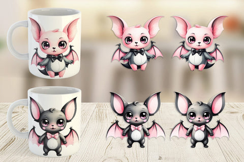 Mug Wrap Little Bat Sticker Sublimation artnoy 