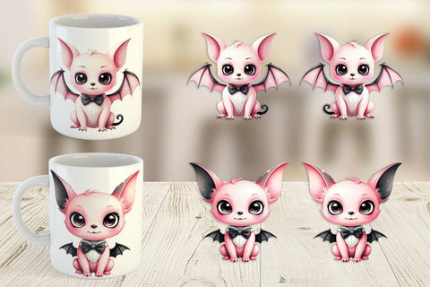 Mug Wrap Little Bat Sticker Sublimation artnoy 