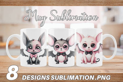 Mug Wrap Little Bat Sticker Sublimation artnoy 