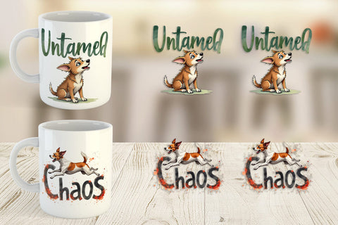 Mug Wrap Little Tyrant Canine Watercolor Quotes Sublimation artnoy 