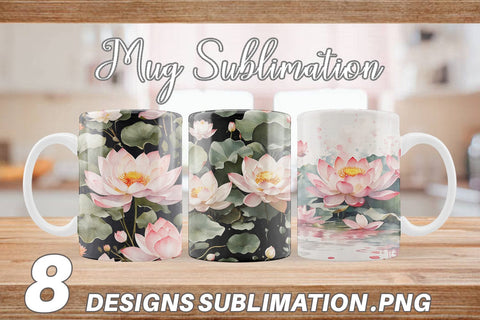 Mug Wrap Lotus Pattern Sublimation artnoy 