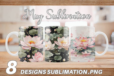 Mug Wrap Lotus Pattern Sublimation artnoy 