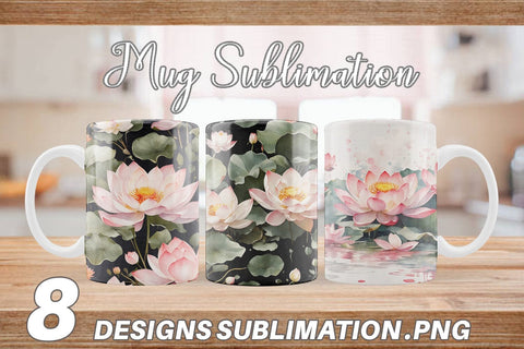 Mug Wrap Lotus Pattern Sublimation artnoy 