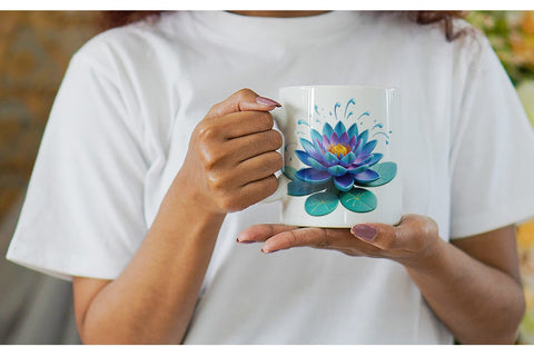 Mug Wrap Lotus Vibrant Sublimation artnoy 