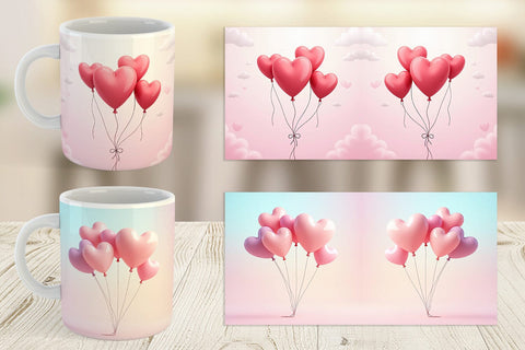 Mug Wrap Love Balloon Sublimation artnoy 