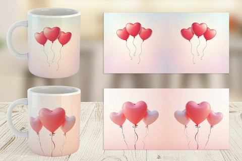 Mug Wrap Love Balloon Sublimation artnoy 