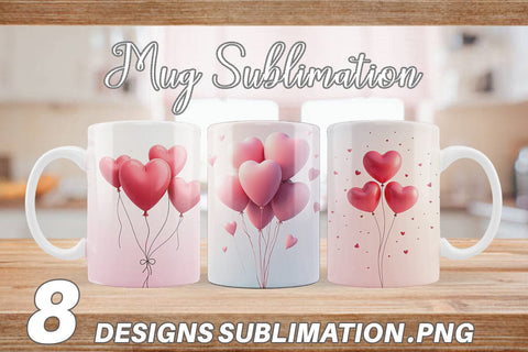Mug Wrap Love Balloon Sublimation artnoy 