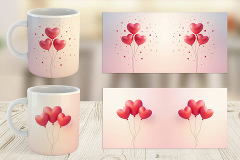 Mug Wrap Love Balloon Sublimation artnoy 