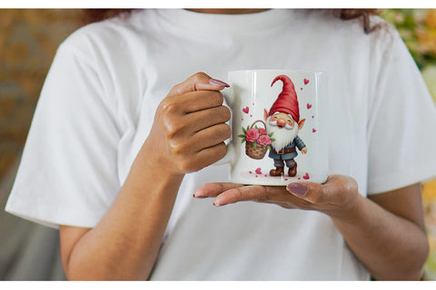 Mug Wrap Love Basket Gnome Sublimation artnoy 
