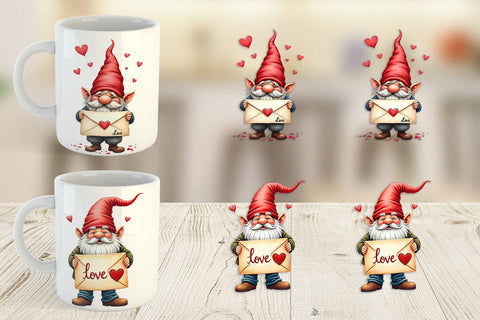 Mug Wrap Love Letter Gnome Sublimation artnoy 