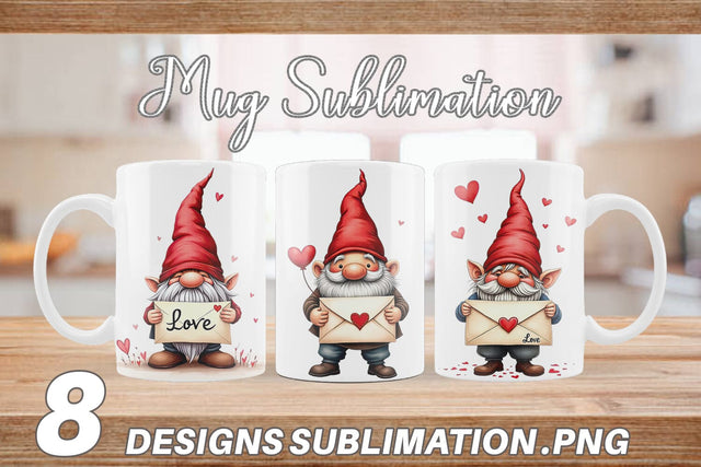 Mug Wrap Love Letter Gnome Sublimation artnoy 
