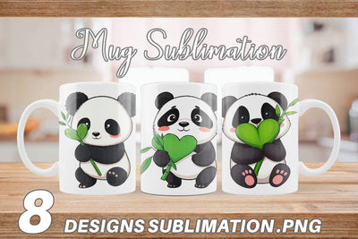 Mug Wrap Love Panda Sublimation artnoy 